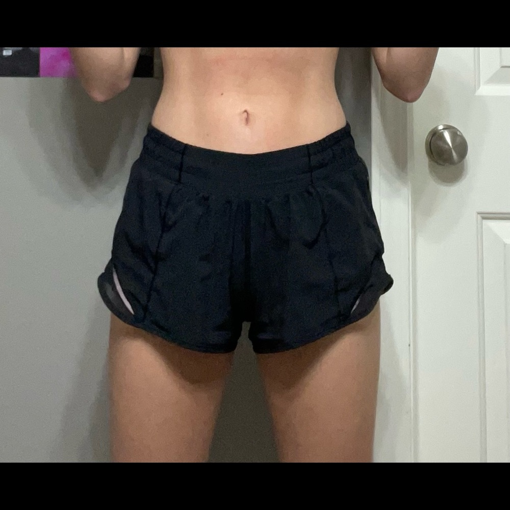 black lulu shorts
